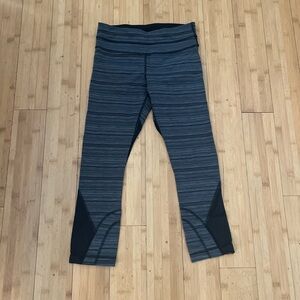 lululemon athletica Black and Gray Patterned Leggings